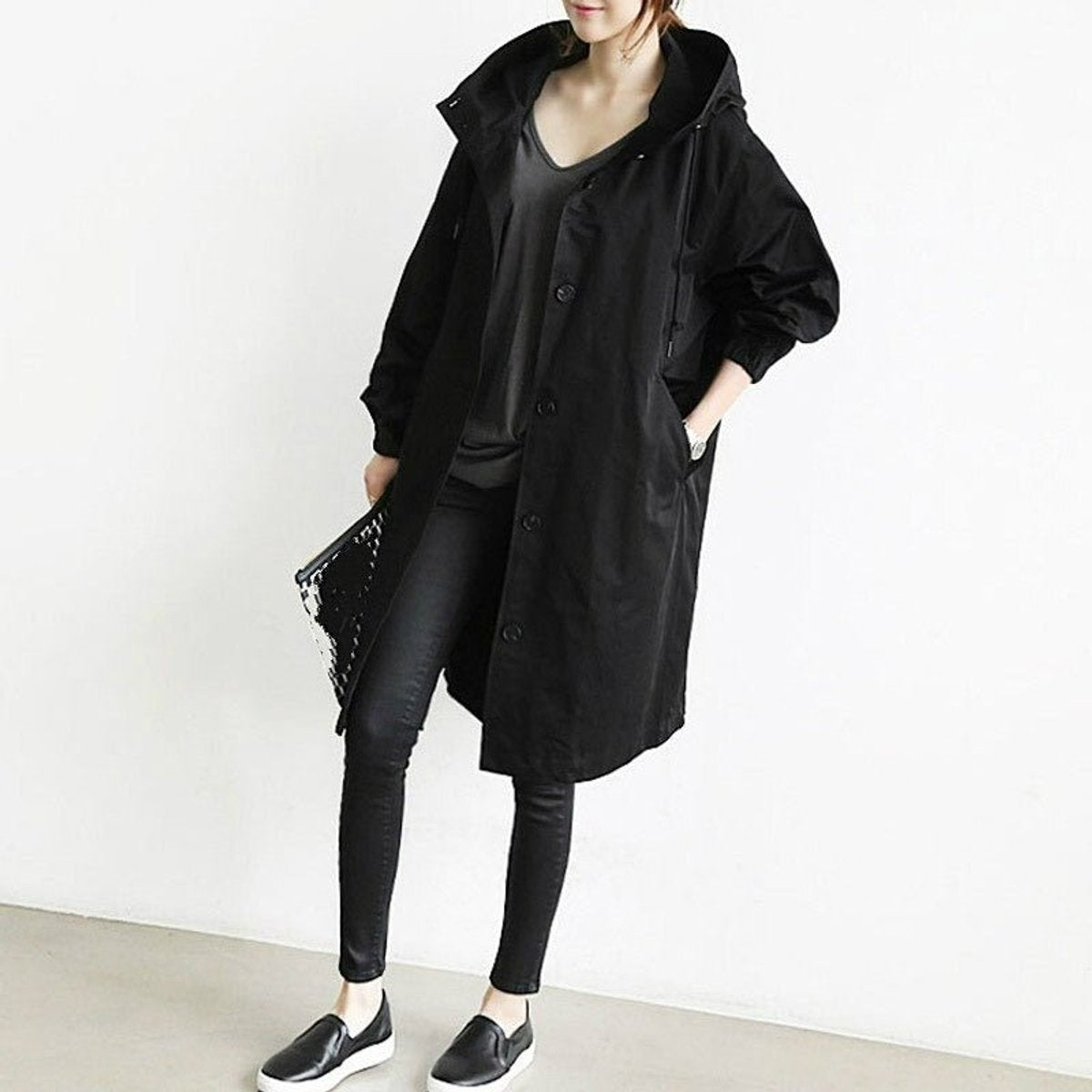 Maisie | Oversized Hooded Button-Up Coat