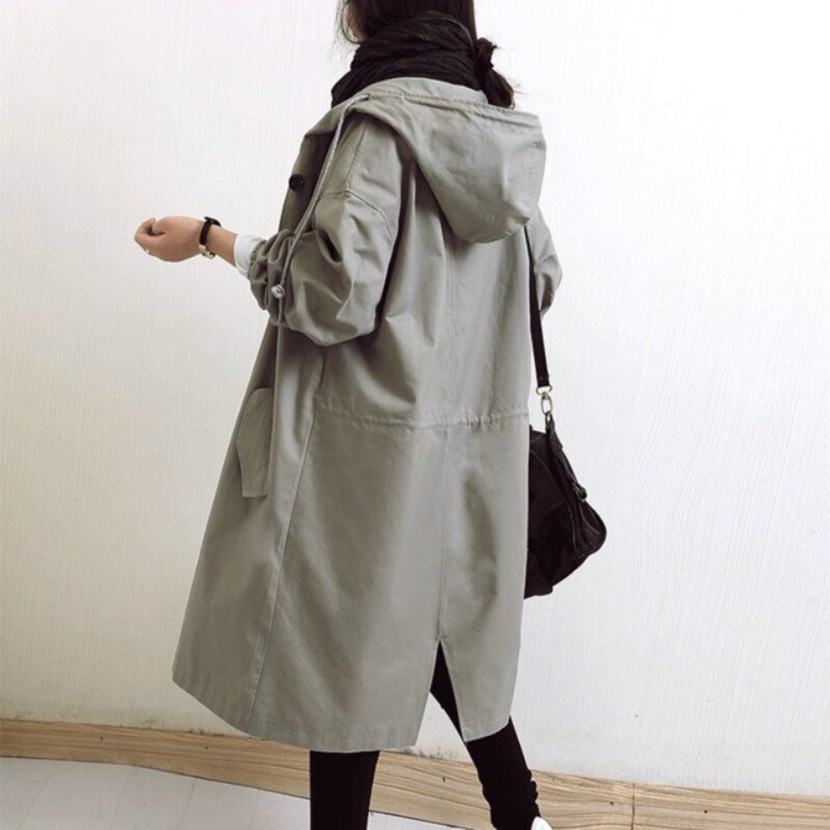 Maisie | Oversized Hooded Button-Up Coat