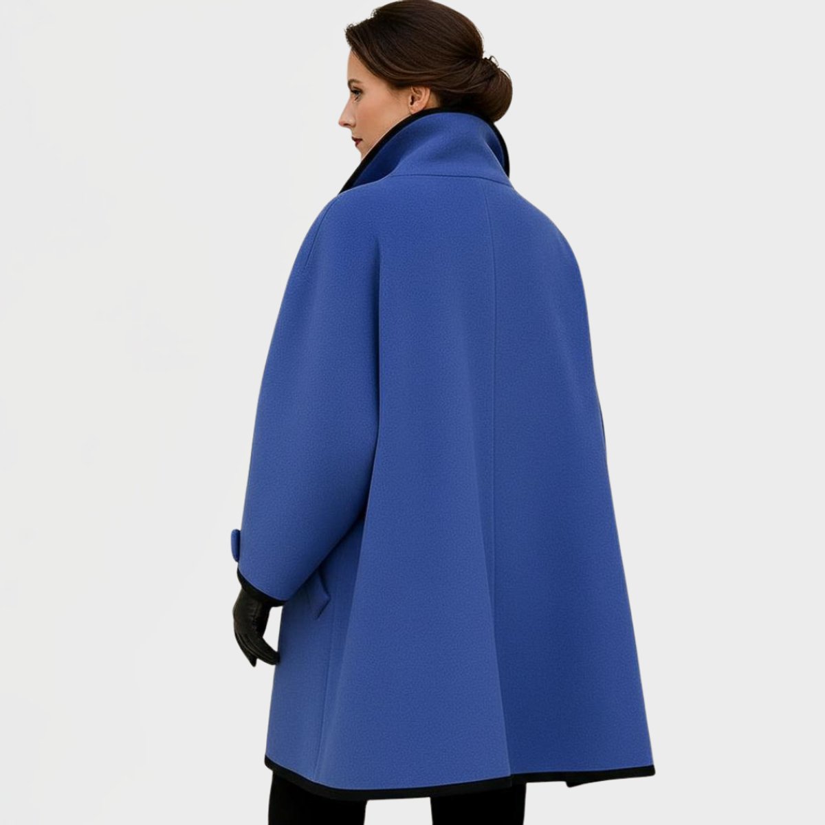 Flora | Oversized Coat with Contrast Trim