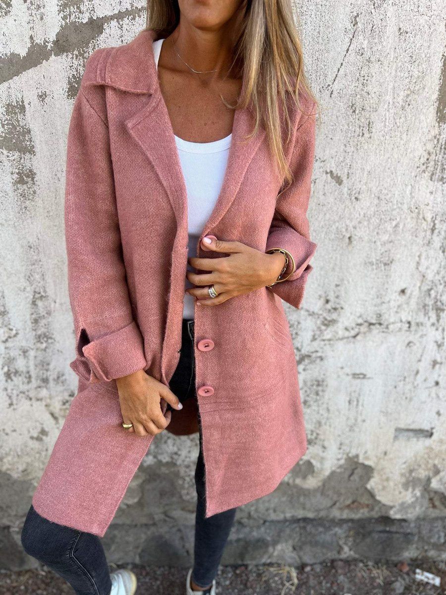 Lucille | Cozy Longline Lapel Coat