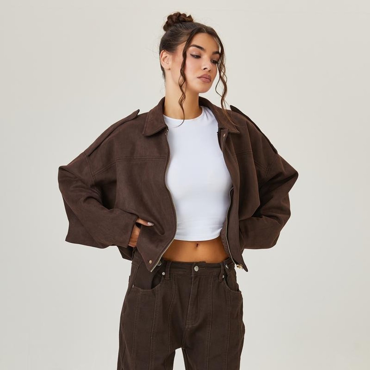 Louisa | Casual Oversized Bomber Jacket