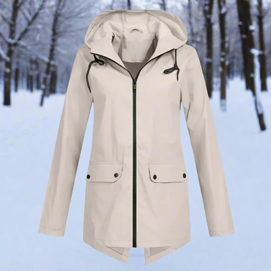 Lorraine | Longline Hooded Waterproof Rain Jacket