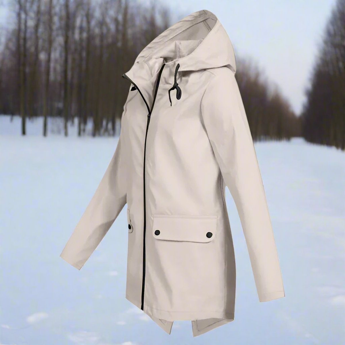 Lorraine | Longline Hooded Waterproof Rain Jacket