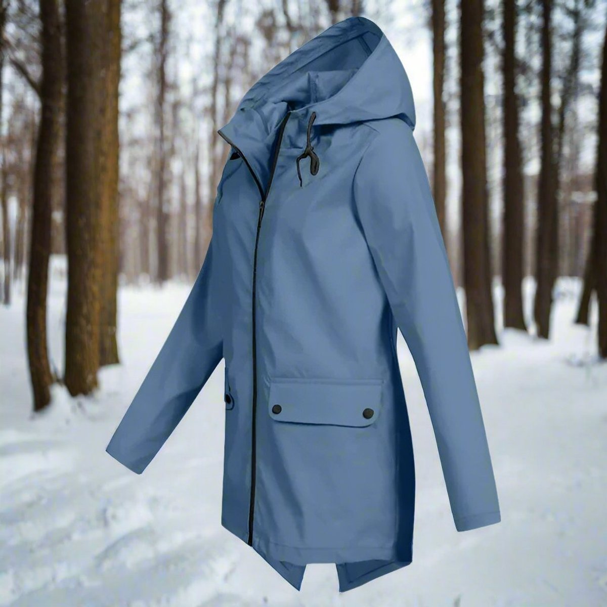 Lorraine | Longline Hooded Waterproof Rain Jacket