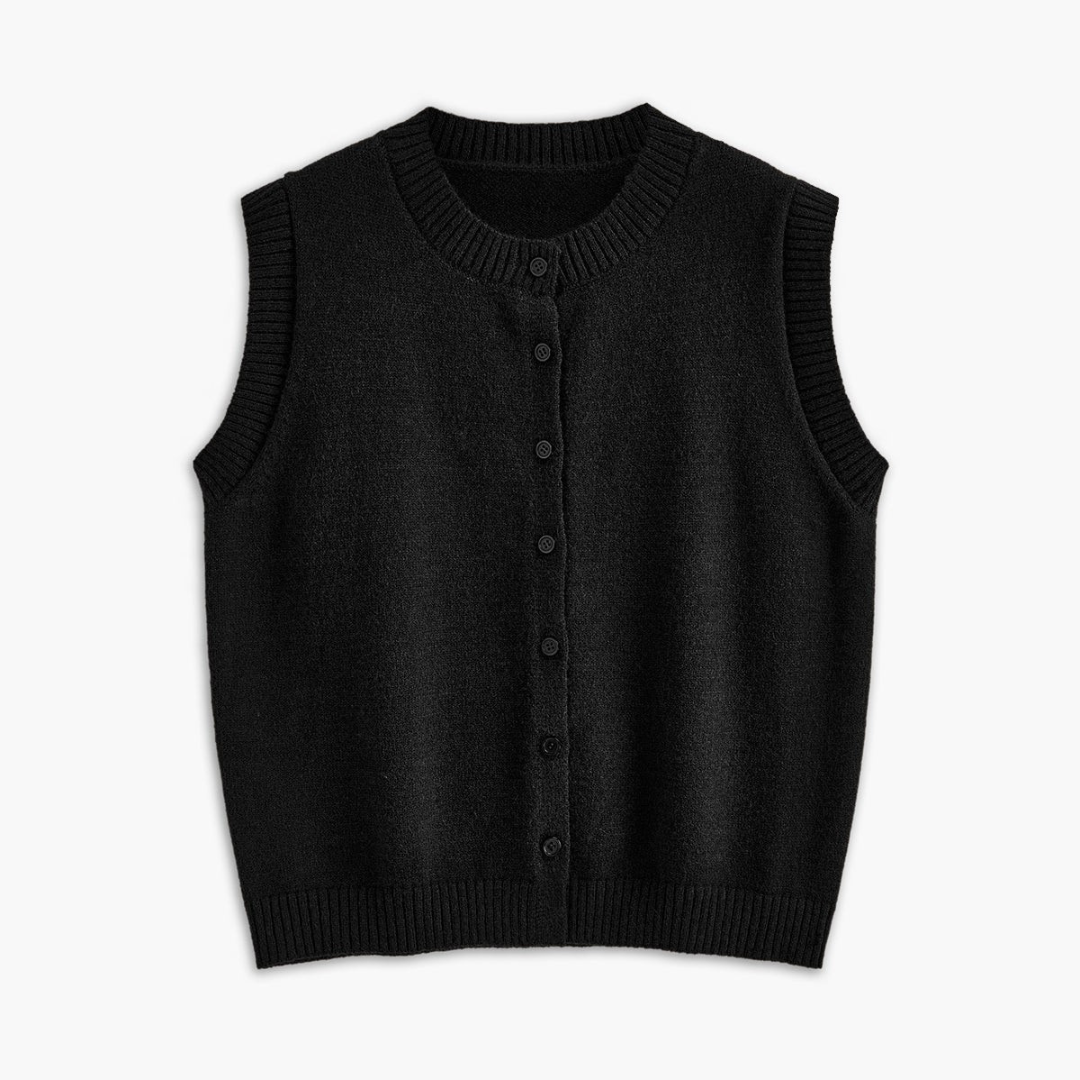 Nylah | Casual Kamizelka Sweter Z Guzikami